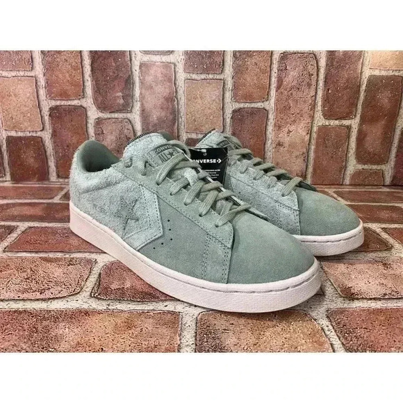 Converse Pro Leather Ox Low Top Suede Lily Pad/Pale Putty Mens Size 7.5 167889c main image 6